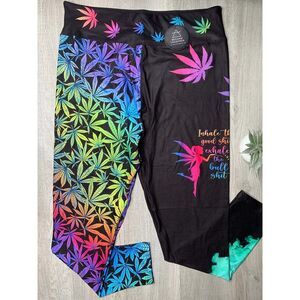 Inhale the Good Stuff Exhale the Bull Sh#t MJ Print Soft Leggings